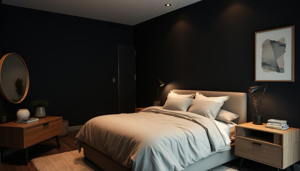 dark bedroom walls