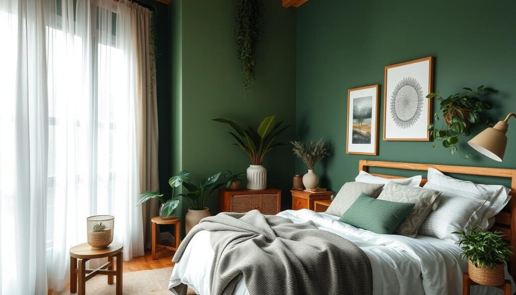 green bedroom paint