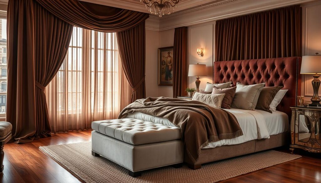 Luxurious bedroom fabrics