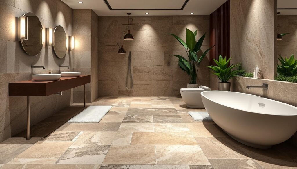 Natural Stone Bathroom Floors