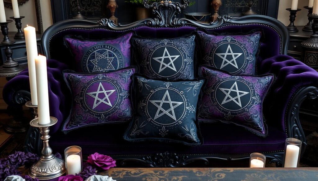 gothic and witchy throw pillows