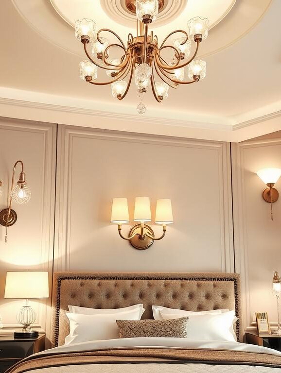 luxurious bedroom lighting