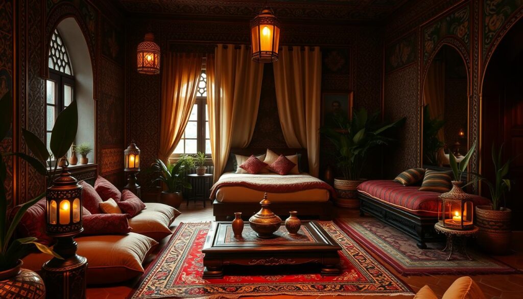 Moroccan-inspired bedroom