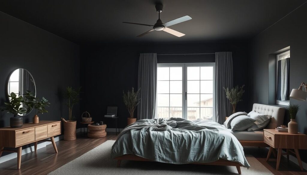 Scandinavian Noir bedroom