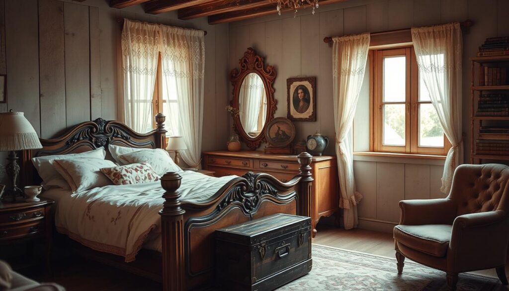 Vintage-inspired bedroom accessories