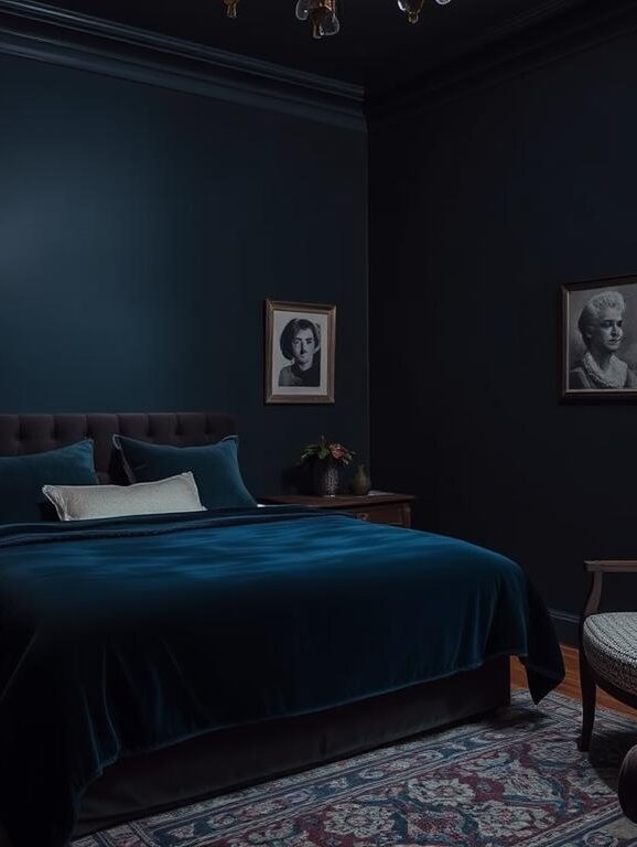 moody guest bedroom