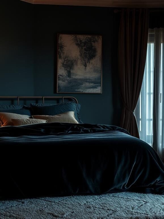 moody master bedroom