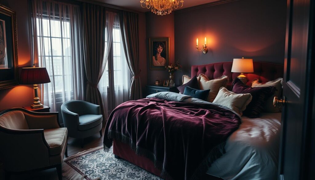 small moody bedroom design